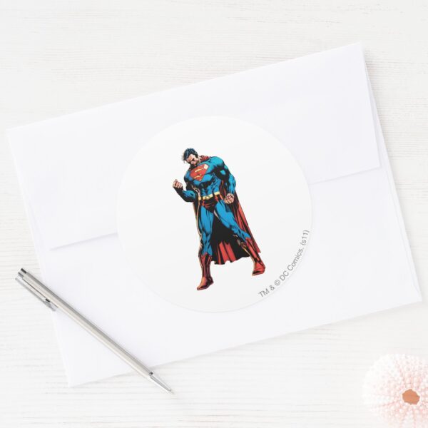 Superman Hand In Fist Classic Round Sticker