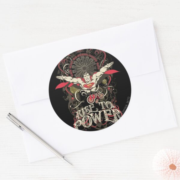 Superman_-_It's_Showtime!_Poster_Classic_Round_Sticker_3 Superman Its Showtime Poster Classic Round Sticker