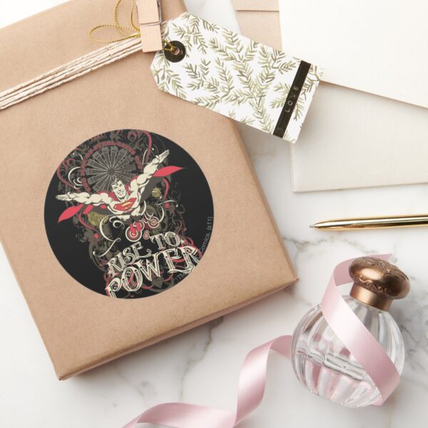 Superman_-_It's_Showtime!_Poster_Classic_Round_Sticker_5 Superman Its Showtime Poster Classic Round Sticker