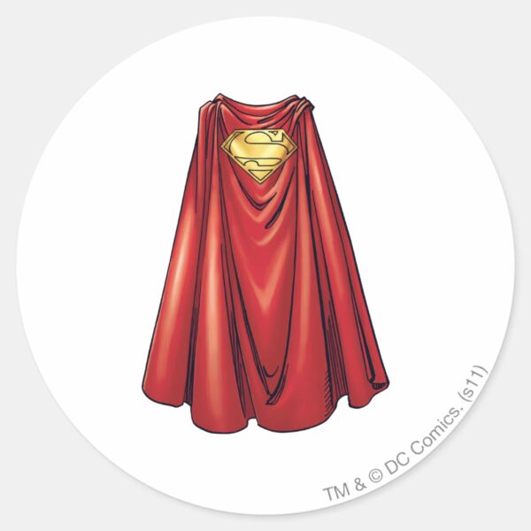 Superman_-_The_Cape_Classic_Round_Sticker_1 Superman The Cape Classic Round Sticker