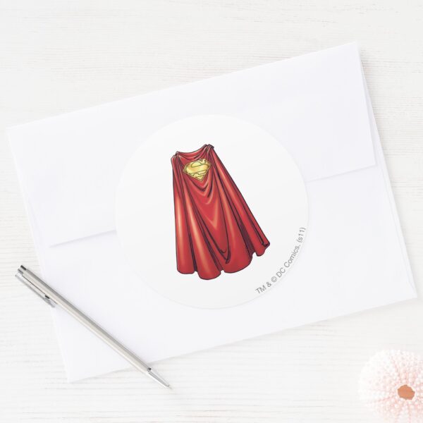 Superman_-_The_Cape_Classic_Round_Sticker_3 Superman The Cape Classic Round Sticker