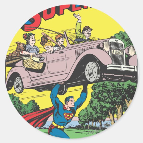 Superman_#19_classic_round_sticker_1 Superman 19 Classic Round Sticker