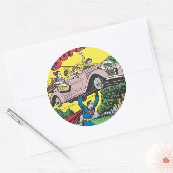 Superman_#19_classic_round_sticker_3 Superman 19 Classic Round Sticker