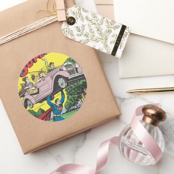 Superman_#19_classic_round_sticker_5 Superman 19 Classic Round Sticker