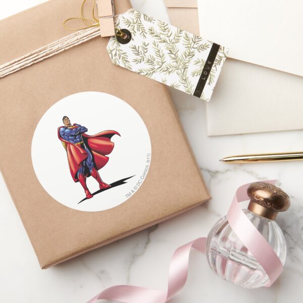 Superman_3_classic_round_sticker_5 Superman 3 Classic Round Sticker