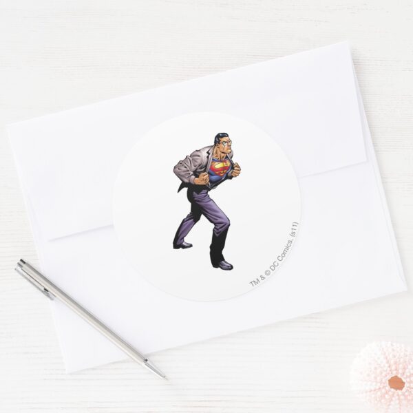 Superman_46_classic_round_sticker_3 Superman 46 Classic Round Sticker