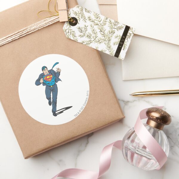 Superman_48_classic_round_sticker_5 Superman 48 Classic Round Sticker