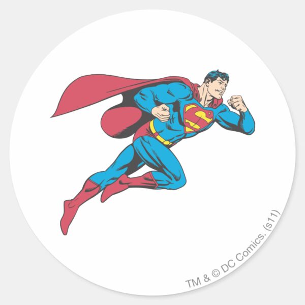 Superman_64_classic_round_sticker_1 Superman 64 Classic Round Sticker