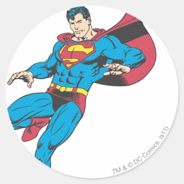 Superman_85_classic_round_sticker_1 Superman 85 Classic Round Sticker