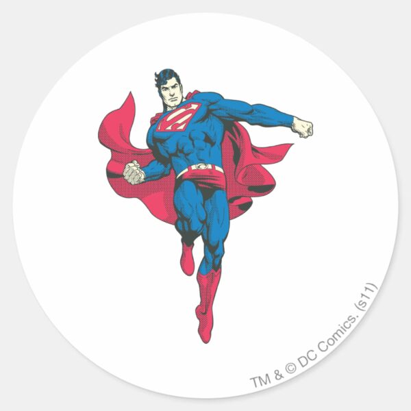 Superman_89_classic_round_sticker_1 Superman 89 Classic Round Sticker