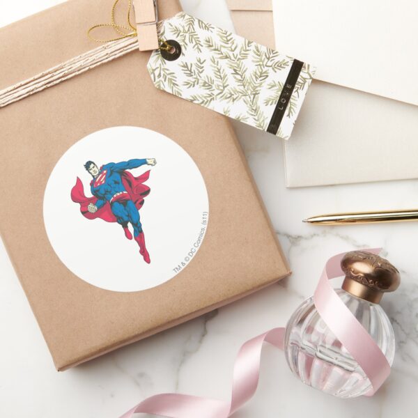 Superman_89_classic_round_sticker_5 Superman 89 Classic Round Sticker