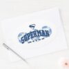 Superman_Across_the_Globe_Oval_Sticker_3 Superman Across The Globe Oval Sticker