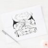 Superman Black And White 3 Square Sticker