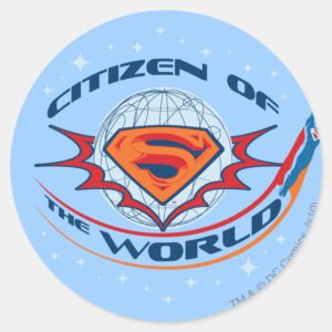 Superman Citizen Of The World Classic Round Sticker