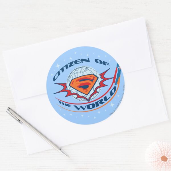 Superman_Citizen_of_the_World_Classic_Round_Sticker_3 Superman Citizen Of The World Classic Round Sticker