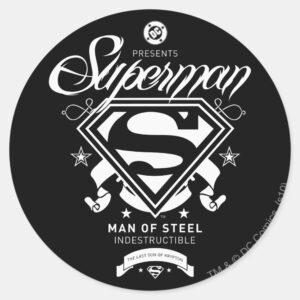 Superman Coat Of Arms Classic Round Sticker
