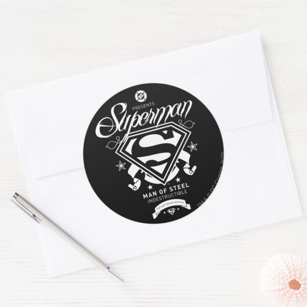 Superman_Coat_of_Arms_Classic_Round_Sticker_3 Superman Coat Of Arms Classic Round Sticker