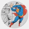 Superman_Comic_Panels_Classic_Round_Sticker_1 Superman Comic Panels Classic Round Sticker