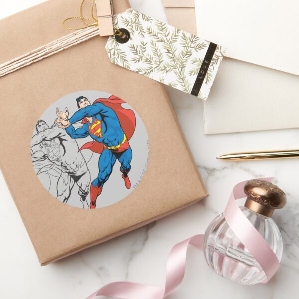 Superman_Comic_Panels_Classic_Round_Sticker_5 Superman Comic Panels Classic Round Sticker