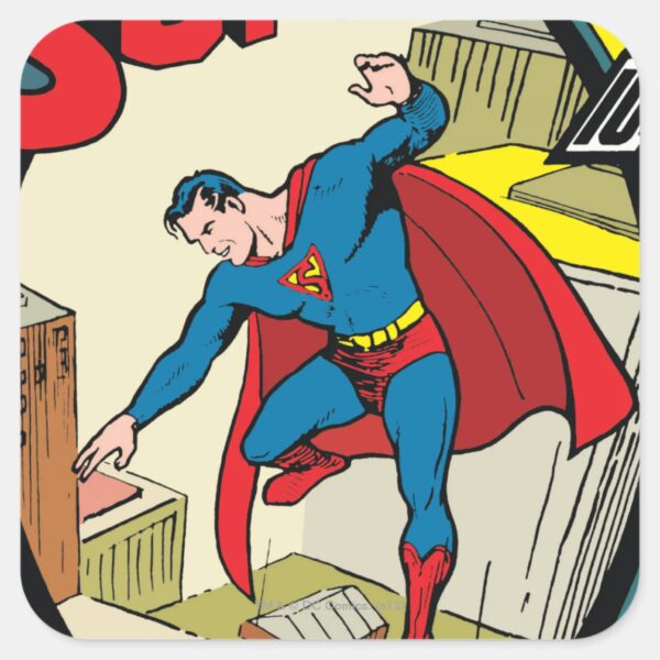 Superman Complete Story Square Sticker
