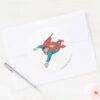 Superman_Dives_Left_Classic_Round_Sticker_3 Superman Dives Left Classic Round Sticker