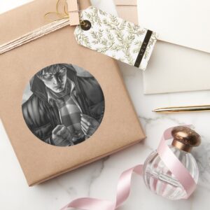 Superman Earth Cover Black And White Classic Round Sticker