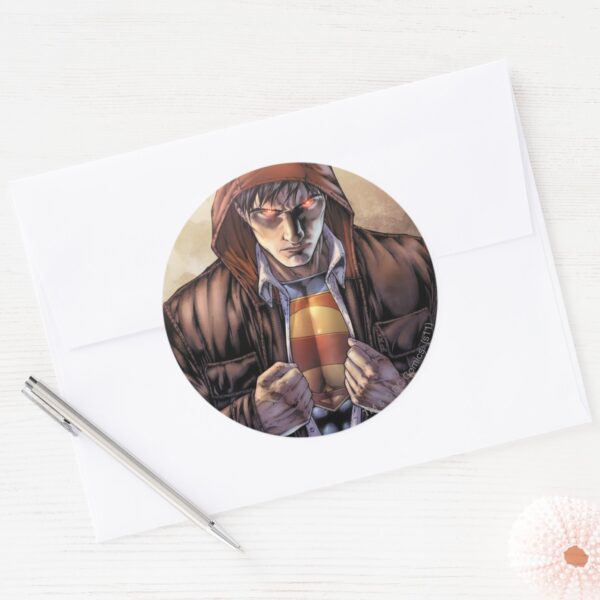 Superman_Earth_Cover_-_Color_Classic_Round_Sticker_3 Superman Earth Cover Color Classic Round Sticker