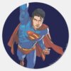 Superman_Flying_Forward_Classic_Round_Sticker_1 Superman Flying Forward Classic Round Sticker