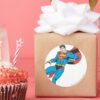 Superman_Lands_Lightly_2_Classic_Round_Sticker_6 Superman Lands Lightly 2 Classic Round Sticker
