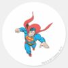Superman_Leaps_Forward_Classic_Round_Sticker_1 Superman Leaps Forward Classic Round Sticker