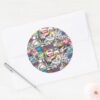 Superman_Logo_Pattern_2_Classic_Round_Sticker_3 Superman Logo Pattern 2 Classic Round Sticker