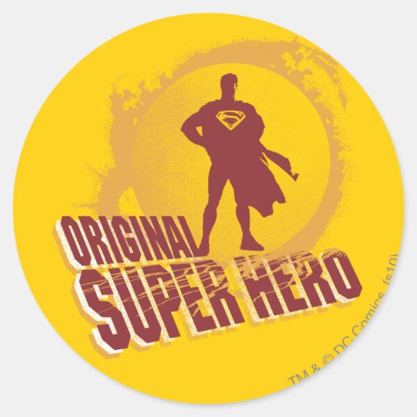 Superman_Original_Super_Hero_Classic_Round_Sticker_1 Superman Original Super Hero Classic Round Sticker