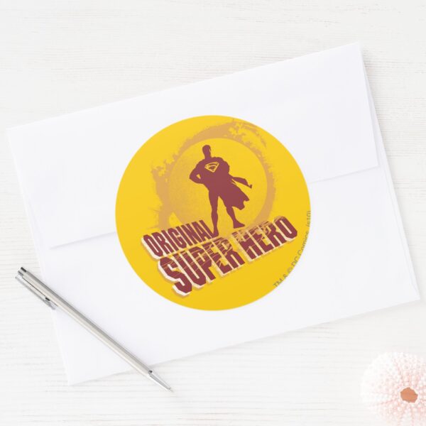 Superman_Original_Super_Hero_Classic_Round_Sticker_3 Superman Original Super Hero Classic Round Sticker