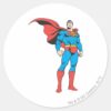 Superman_Posing_3_Classic_Round_Sticker_1 Superman Posing 3 Classic Round Sticker