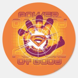 Superman Power Of Good Classic Round Sticker