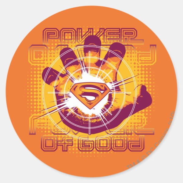 Superman Power Of Good Classic Round Sticker