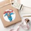 Superman_Runs_Forward_2_Classic_Round_Sticker_5 Superman Runs Forward 2 Classic Round Sticker