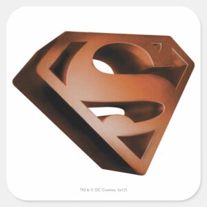 Superman_S-Shield___3D_Grainy_Logo_Square_Sticker_1 Superman S Shield 3D Grainy Logo Square Sticker