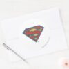 Superman_S-Shield___Blue_Outline_Grunge_Logo_Classic_Round_Sticker_3 Superman S Shield Blue Outline Grunge Logo Classic Round Sticker