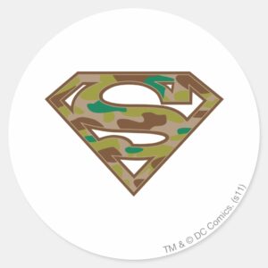 Superman_S-Shield___Camouflage_Logo_Classic_Round_Sticker_1 Superman S Shield Camouflage Logo Classic Round Sticker