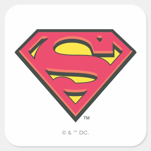 Superman_S-Shield___Classic_Logo_Square_Sticker_1 Superman S Shield Classic Logo Square Sticker