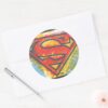 Superman_S-Shield___Colored_Logo_Classic_Round_Sticker_3 Superman S Shield Colored Logo Classic Round Sticker