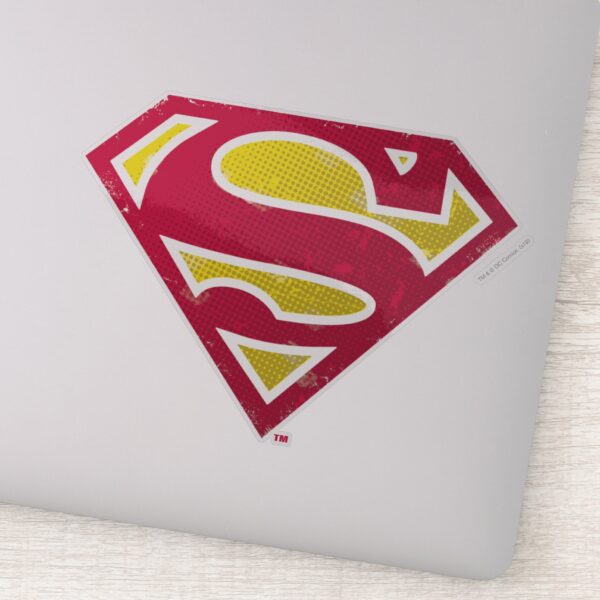 Superman_S-Shield___Distressed_Dots_Logo_Sticker_1 Superman S Shield Distressed Dots Logo Sticker