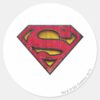 Superman_S-Shield___Distressed_Logo_Classic_Round_Sticker_1 Superman S Shield Distressed Logo Classic Round Sticker