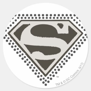Superman S Shield Its Showtime Logo Classic Round Sticker