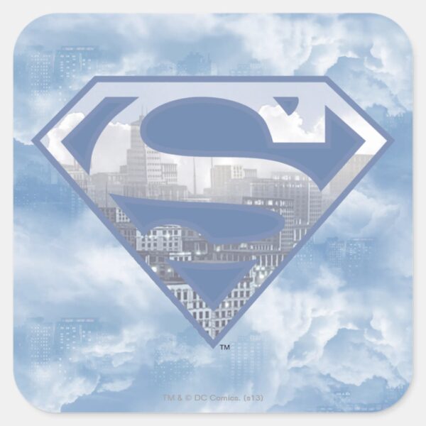 Superman_S-Shield___Light_Blue_City_Logo_Square_Sticker_1 Superman S Shield Light Blue City Logo Square Sticker
