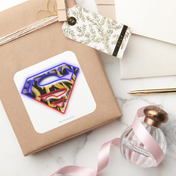Superman_S-Shield___Purple-Red_Graffiti_Logo_Square_Sticker_5 Superman S Shield Purple Red Graffiti Logo Square Sticker