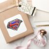 Superman_S-Shield___Red_Airbrush_Logo_Square_Sticker_5 Superman S Shield Red Airbrush Logo Square Sticker