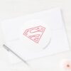 Superman_S-Shield___Red_Outline_Logo_Classic_Round_Sticker_3 Superman S Shield Red Outline Logo Classic Round Sticker