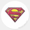 Superman_S-Shield___Scratches_Logo_Classic_Round_Sticker_1 Superman S Shield Scratches Logo Classic Round Sticker